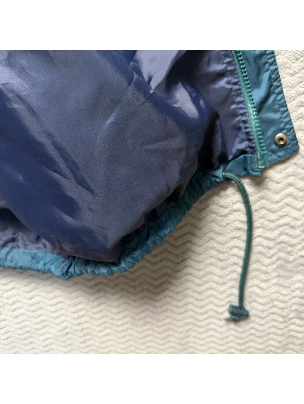 Helly Hansen Jacket Mens XL Green Blue Helly Tech HH Packable Hooded Rain Coat
